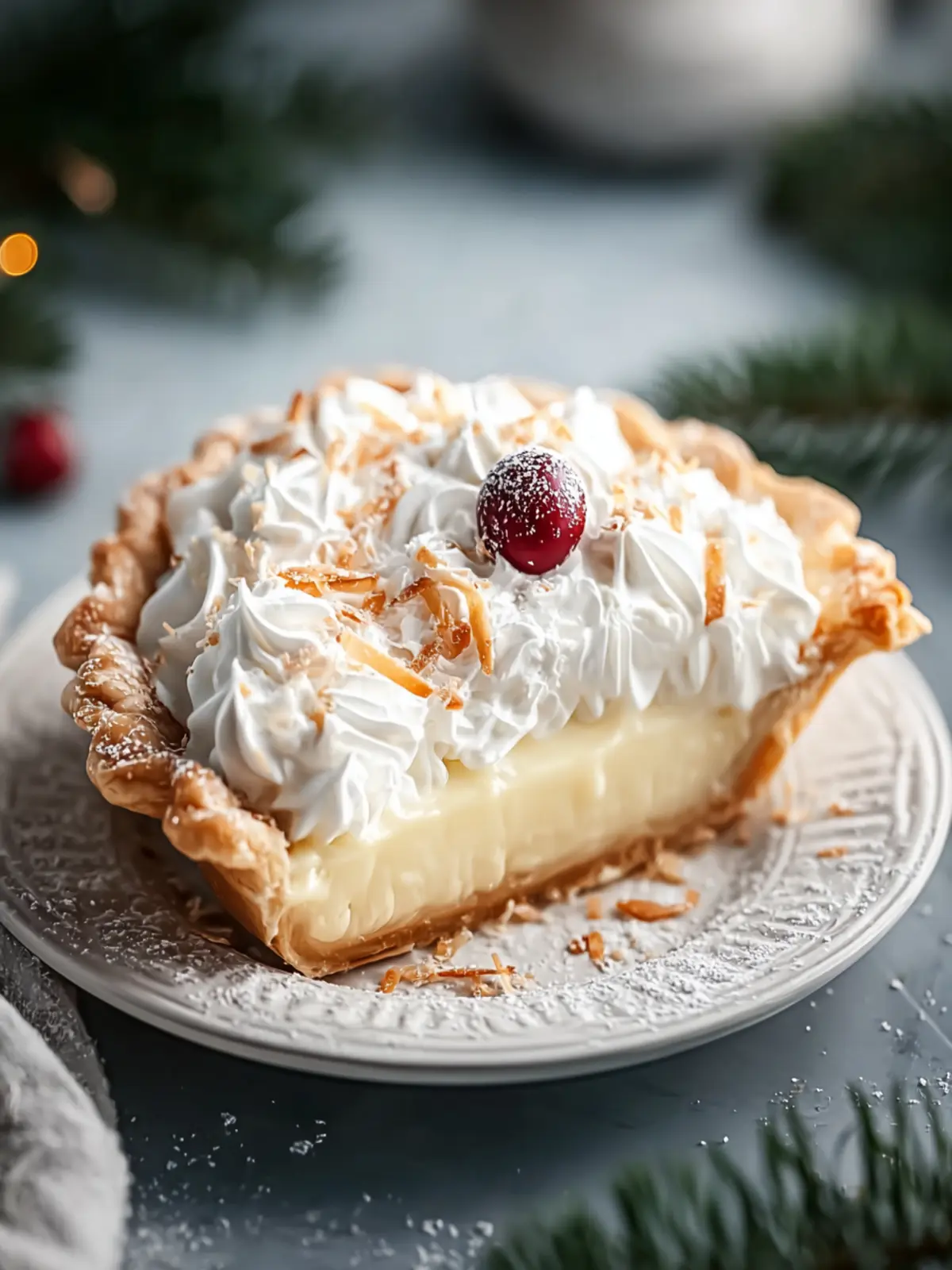 White Christmas Pie Recipe First Image