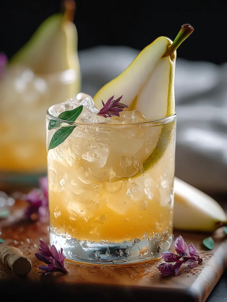 Irresistible Ginger Pear Mocktail Recipe for Refreshing Sips First Image