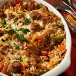 Brown Rice Casserole (with Sausage and Peppers) First Image