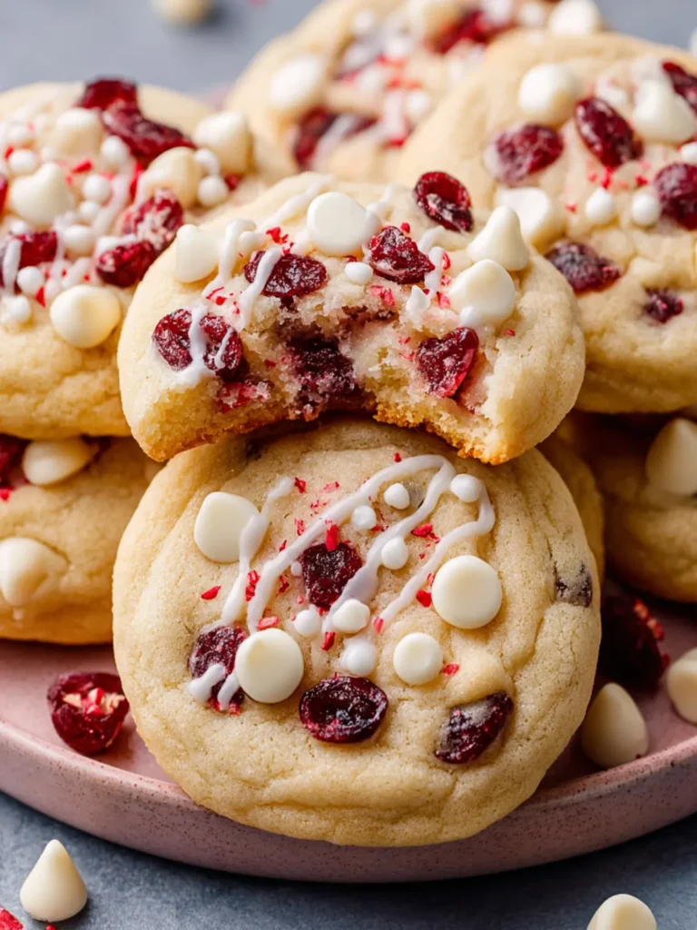 White Chocolate Cranberry Cookies: Soft, Chewy & Perfect for Holidays First Image