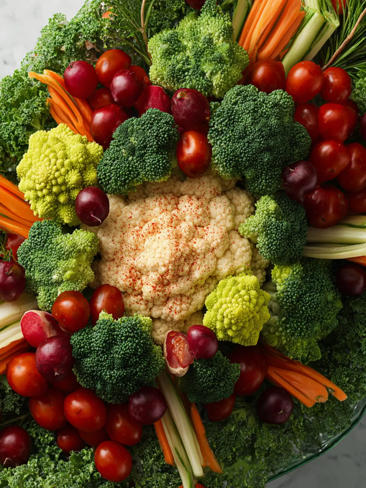 Christmas Wreath Vegetable Tray First Image