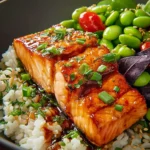 Irresistible Crispy Salmon and Rice Bowl Recipe First Image