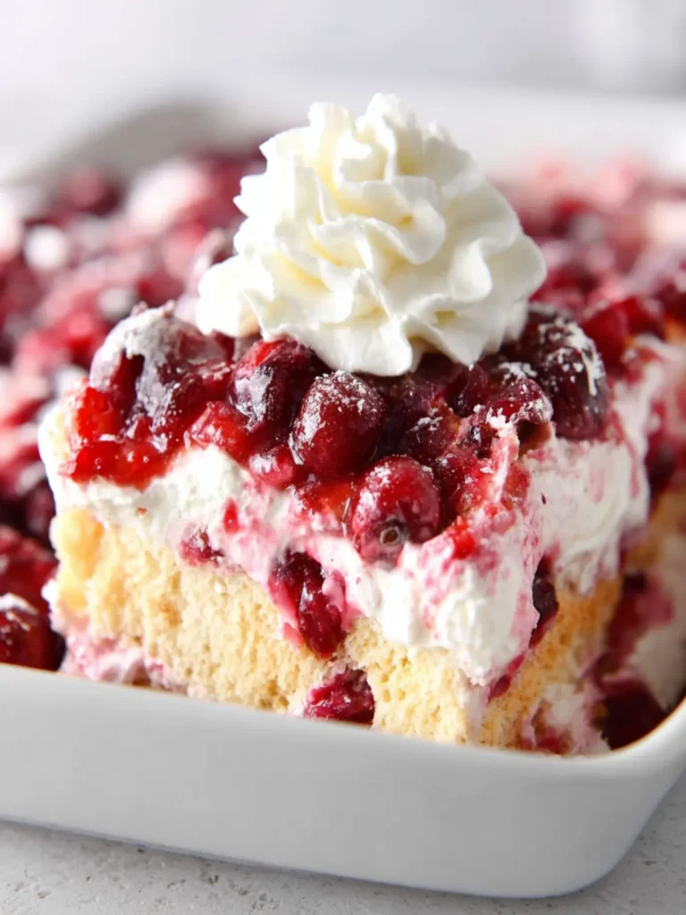 Heavenly Cranberry Orange Angel Food Cake Dessert First Image