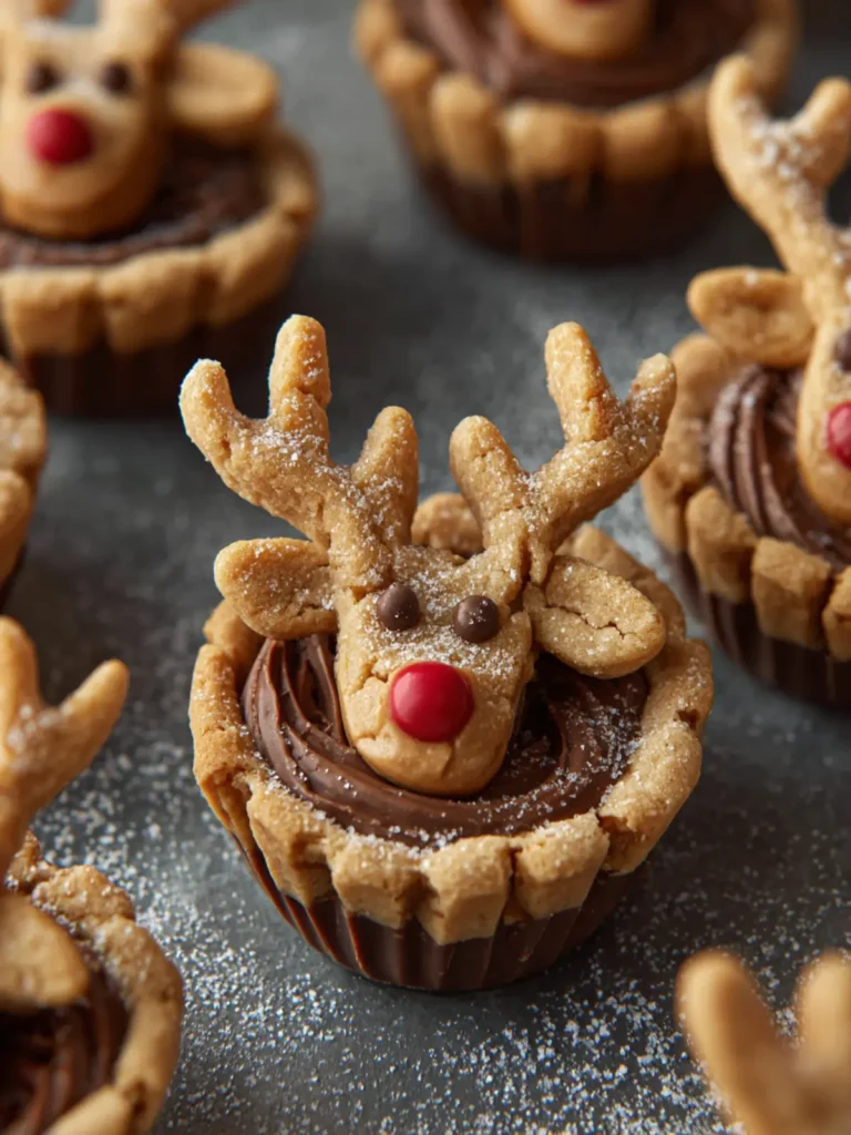 Reindeer Peanut Butter Cup Cookies First Image