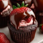 Chocolate Covered Strawberry Cupcakes – Delightful Treats First Image