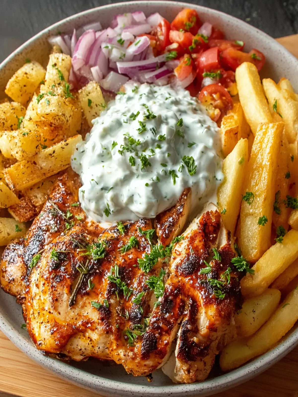 Chicken Plate with Tzatziki & Fries: An Incredible Ultimate Recipe First Image