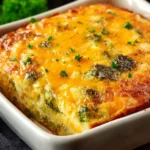 Broccoli Cheese Hash Brown Breakfast Casserole First Image