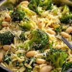 Broccoli Orzo with White Beans, Lemon and Parmesan First Image
