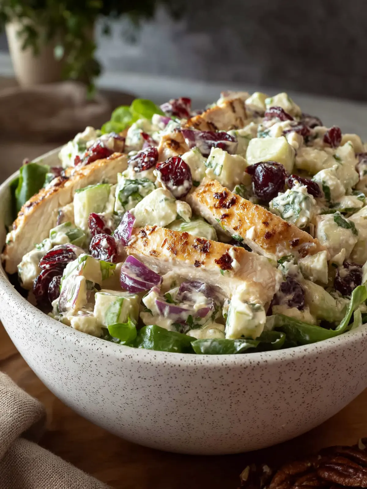 Easy Cranberry Pecan Chicken Salad (High Protein) First Image