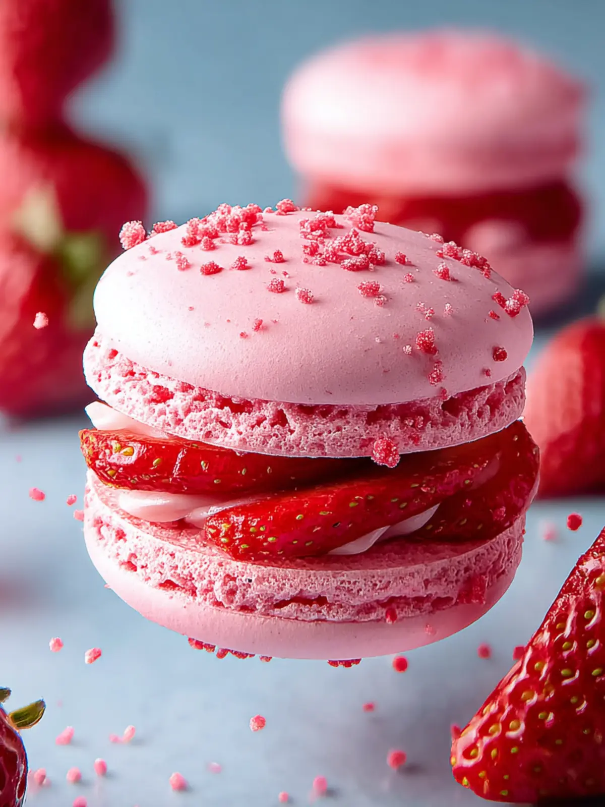 Strawberry Macaron Recipe First Image