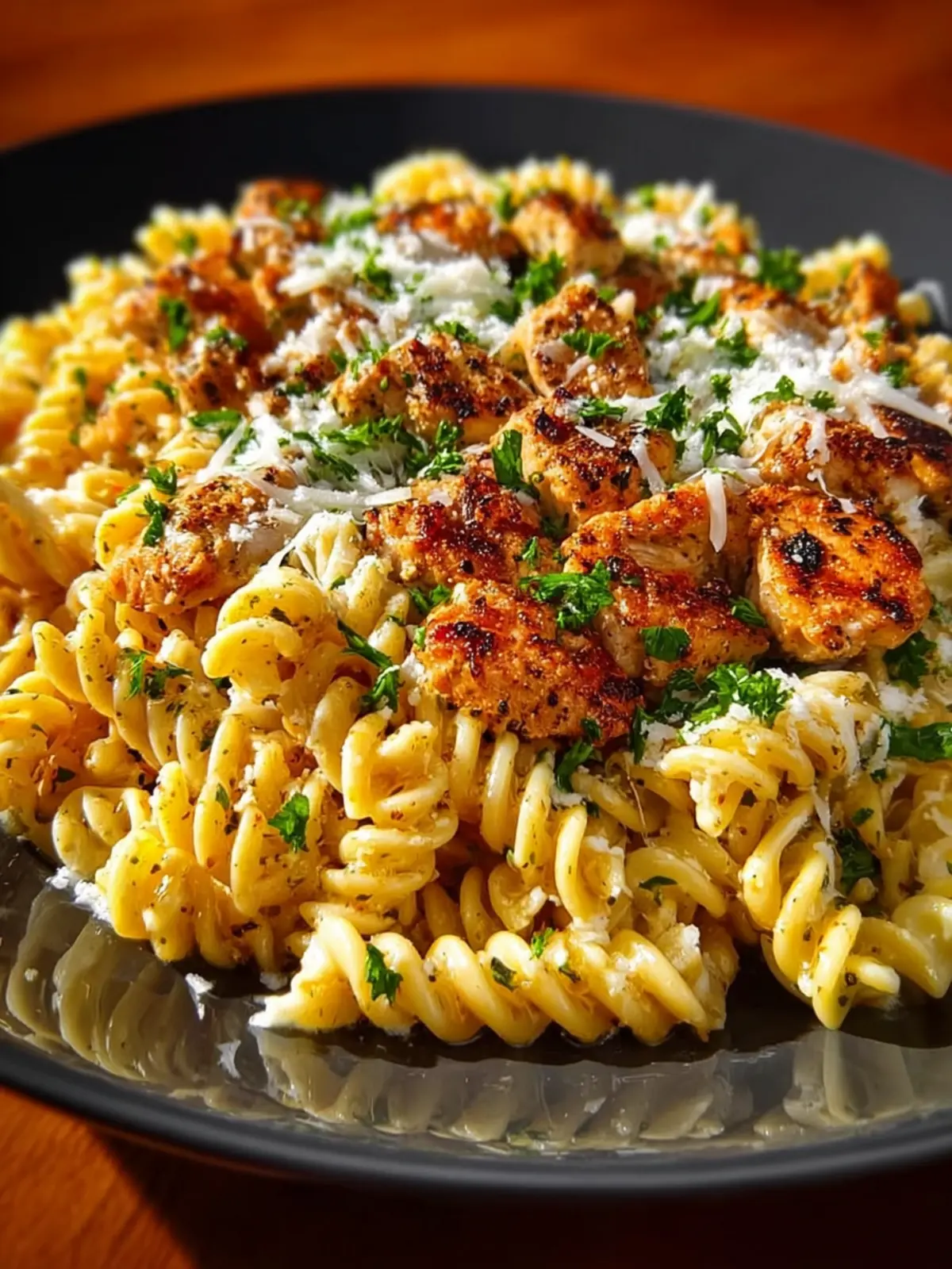 Cheesy Rotini with Garlic Parmesan Chicken First Image
