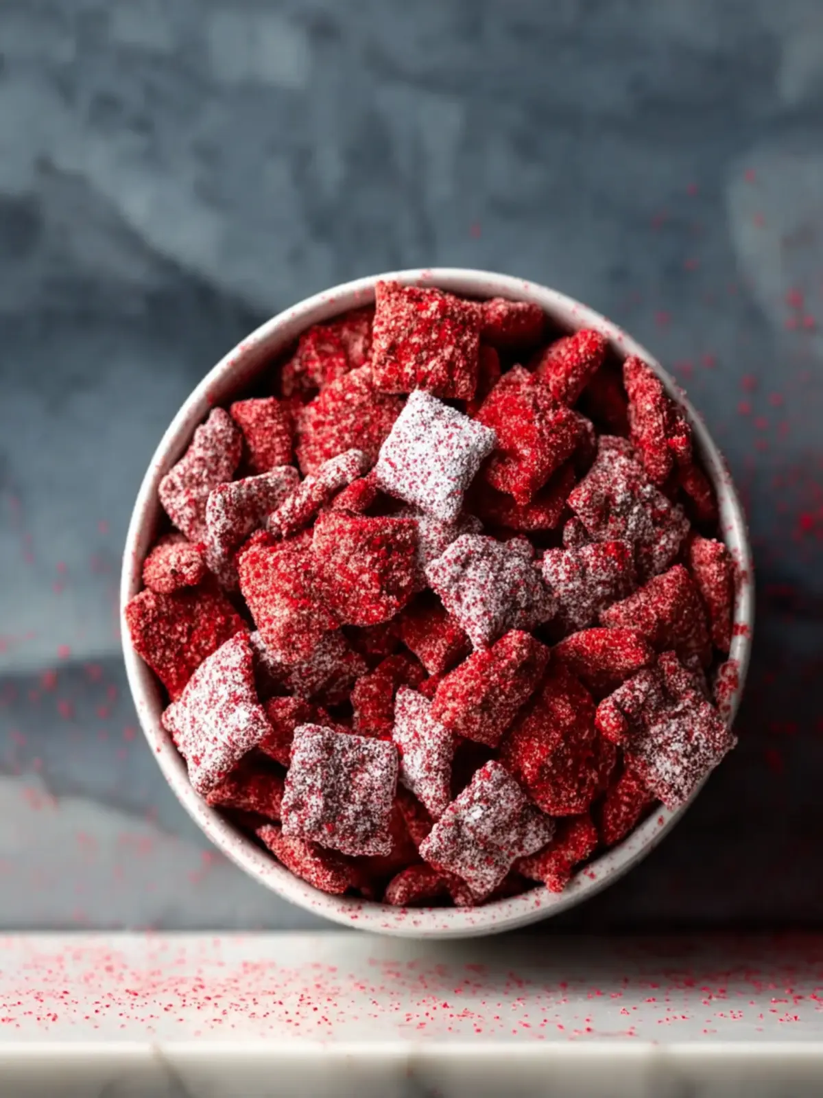 Easy Red Velvet Puppy Chow First Image