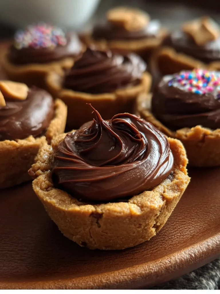 Chocolate Peanut Butter Cookie Cups First Image