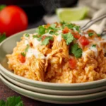Crock Pot Queso Chicken and Rice First Image