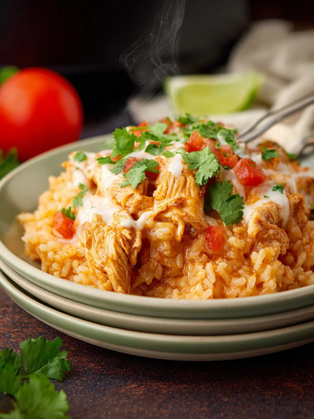 Crock Pot Queso Chicken and Rice First Image