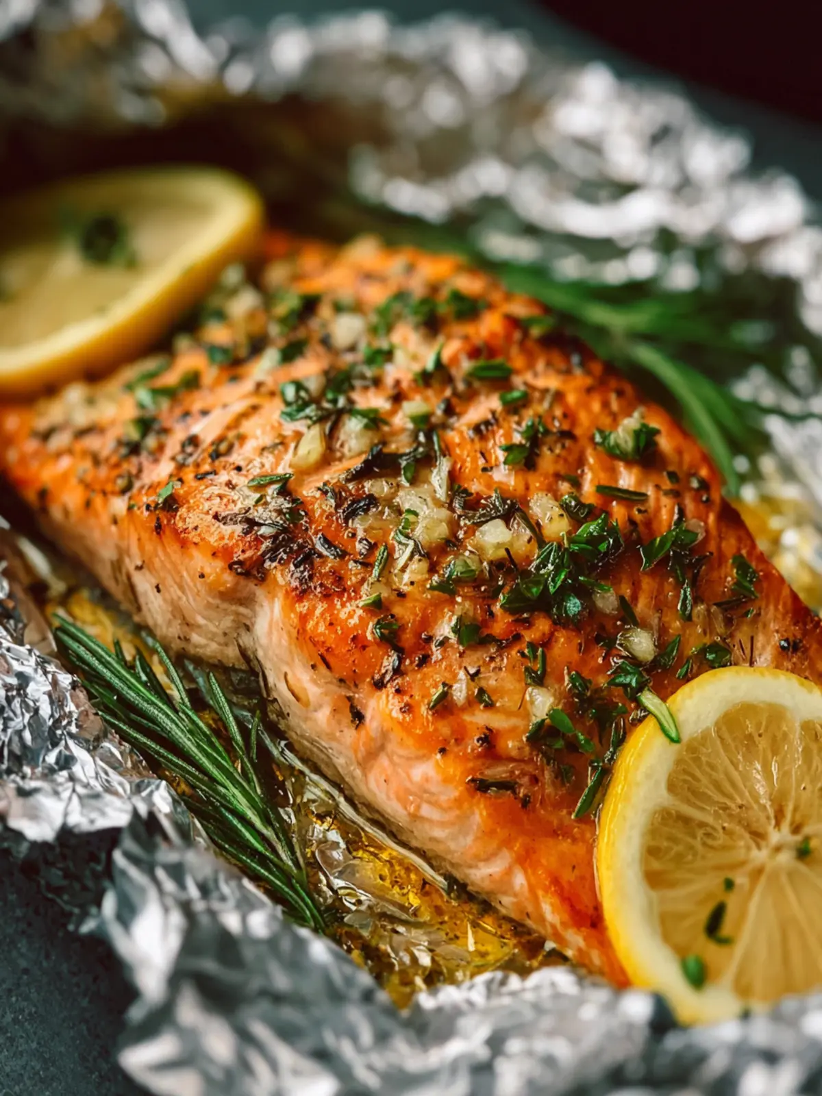 Lemon Garlic Herb Salmon Foil Recipe (Easy Dinner) First Image