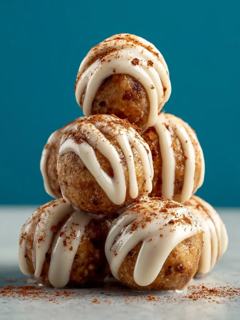 No-Bake Cinnamon Roll Protein Bites First Image