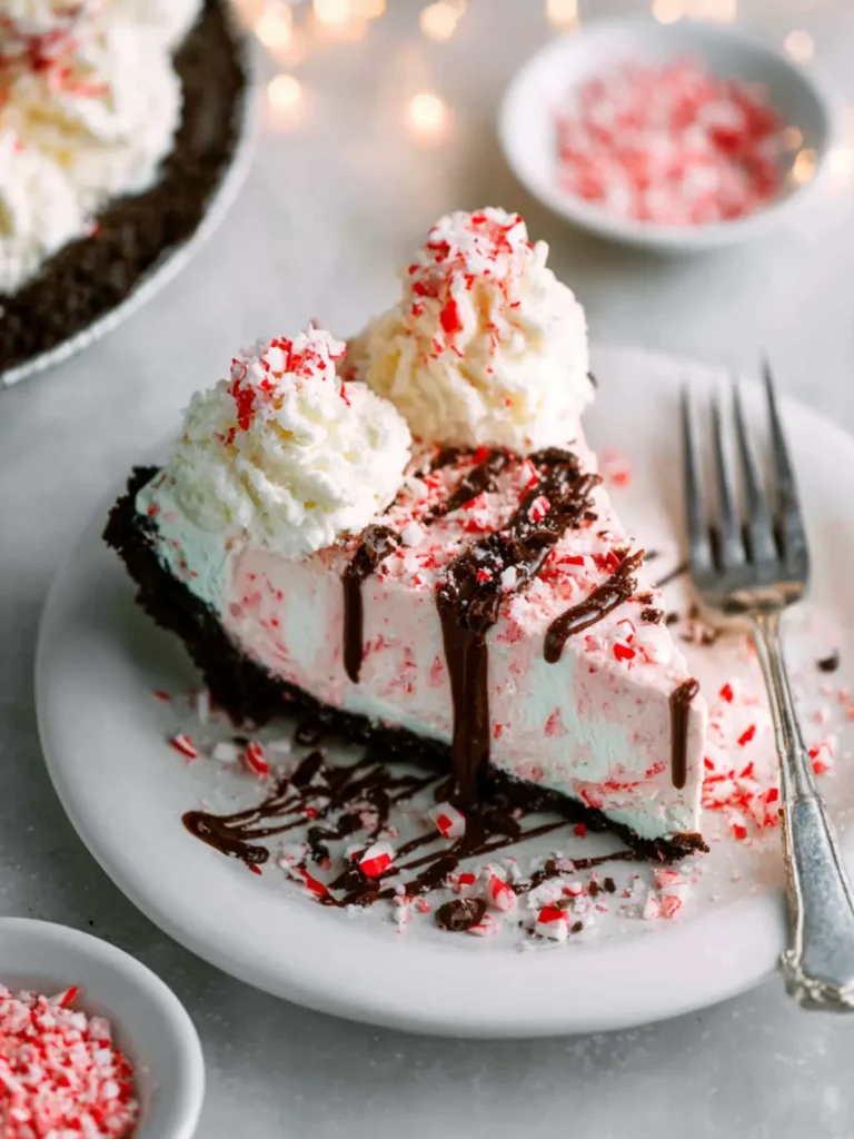 Peppermint Crunch Ice Cream Pie First Image