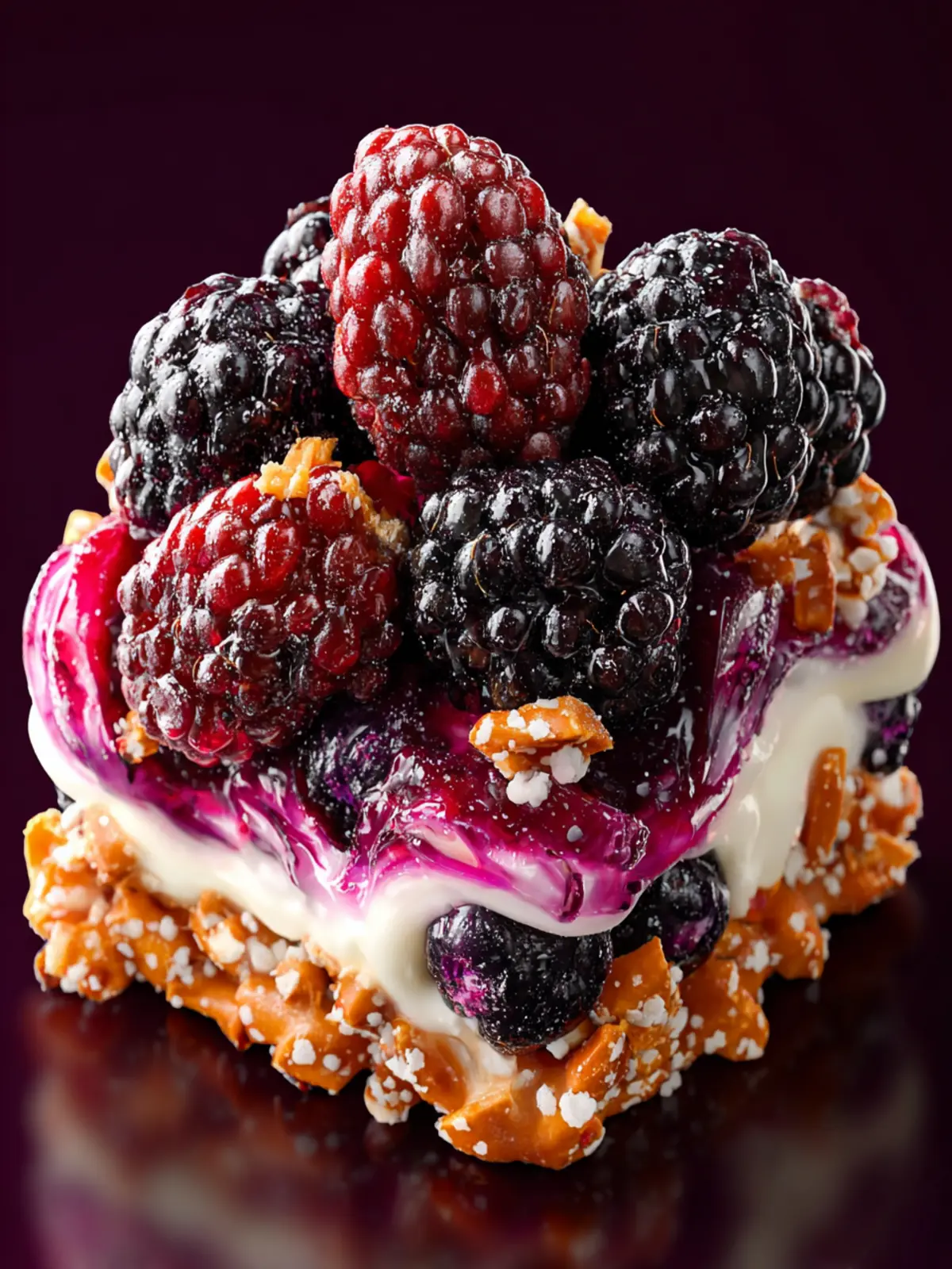 Salted Bliss Blackberry Pretzel Fusion – Sweet & Salty Dessert First Image