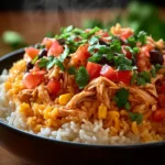 Southwest Crock Pot Chicken and Rice First Image