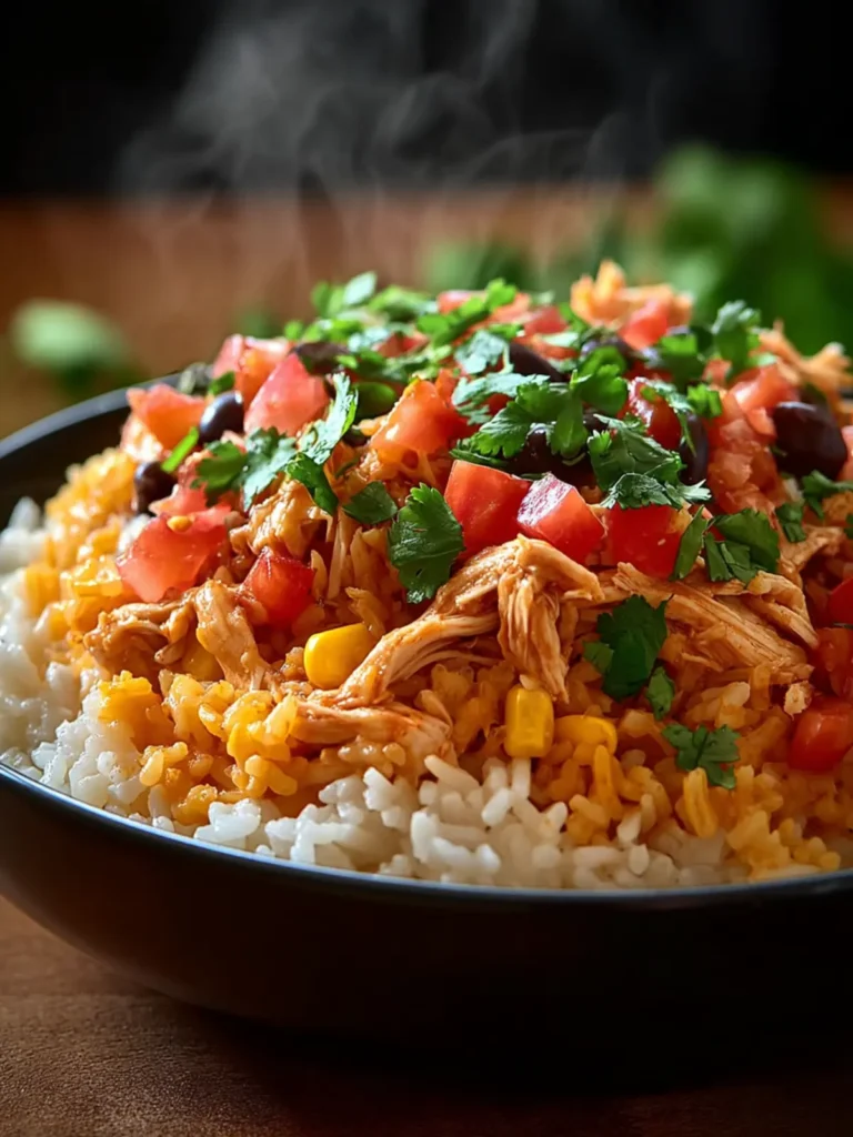 Southwest Crock Pot Chicken and Rice First Image