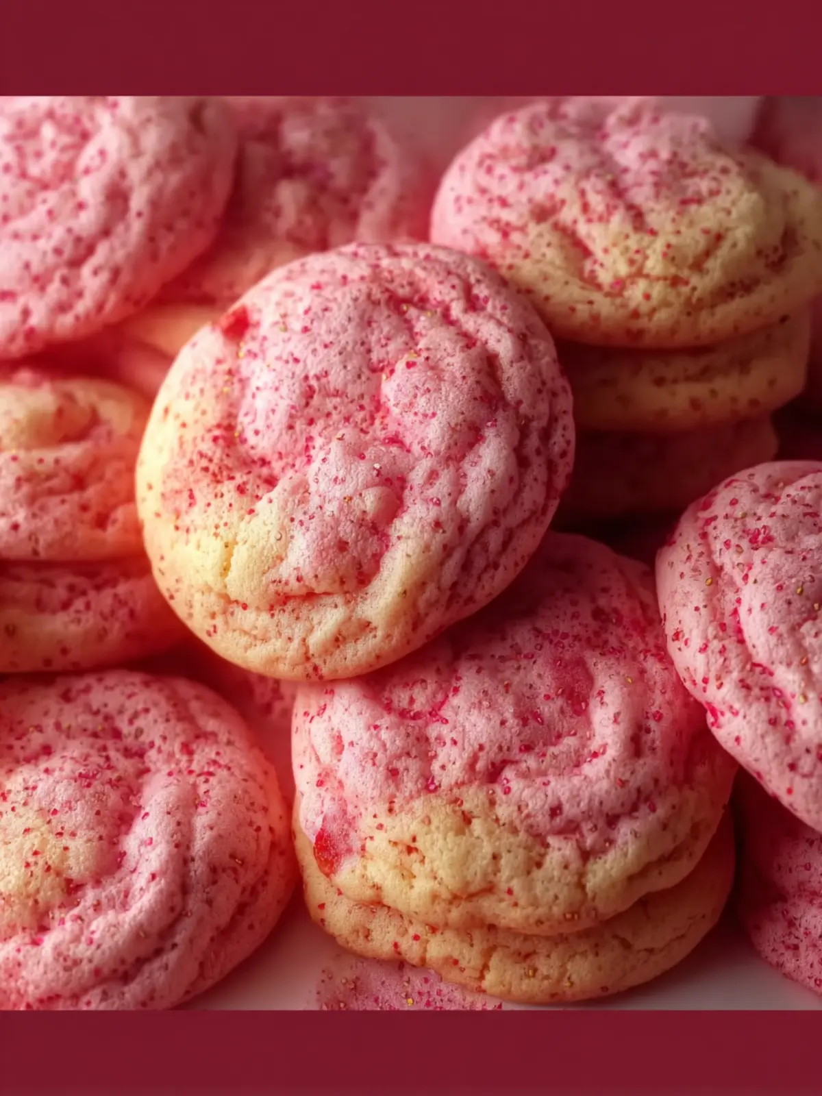 Strawberry Cake Mix Cookies First Image