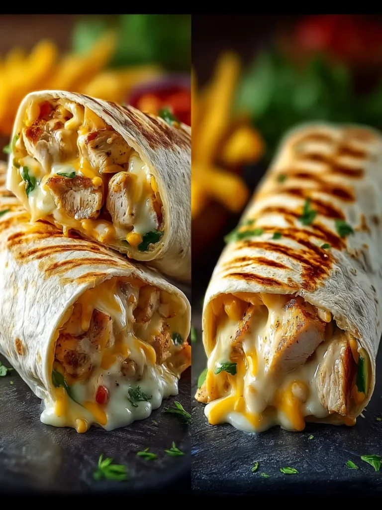 Cheesy Garlic Chicken Wraps First Image