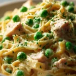 Chicken And Peas Creamy Pasta First Image