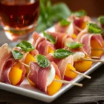 Elegant Prosciutto and Pickled Peach Appetizer Skewers First Image