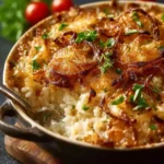 French Onion Chicken Rice Bake First Image