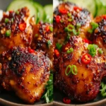 Sweet Chili Chicken Thighs in Air Fryer First Image