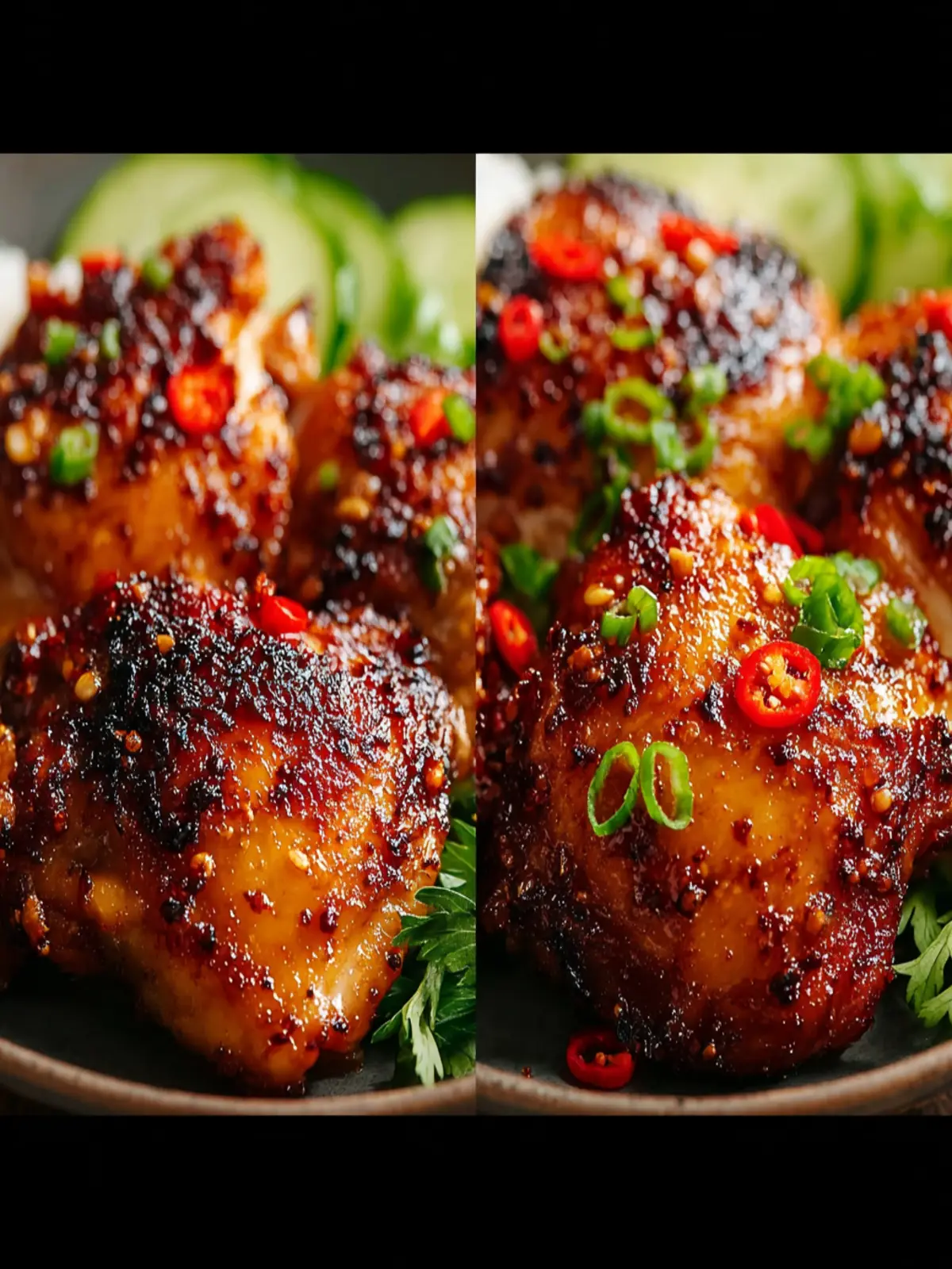 Sweet Chili Chicken Thighs in Air Fryer First Image