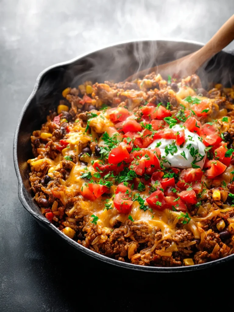 Ground Beef Burrito Skillet First Image