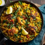 One Pan Turmeric Chicken and Rice First Image