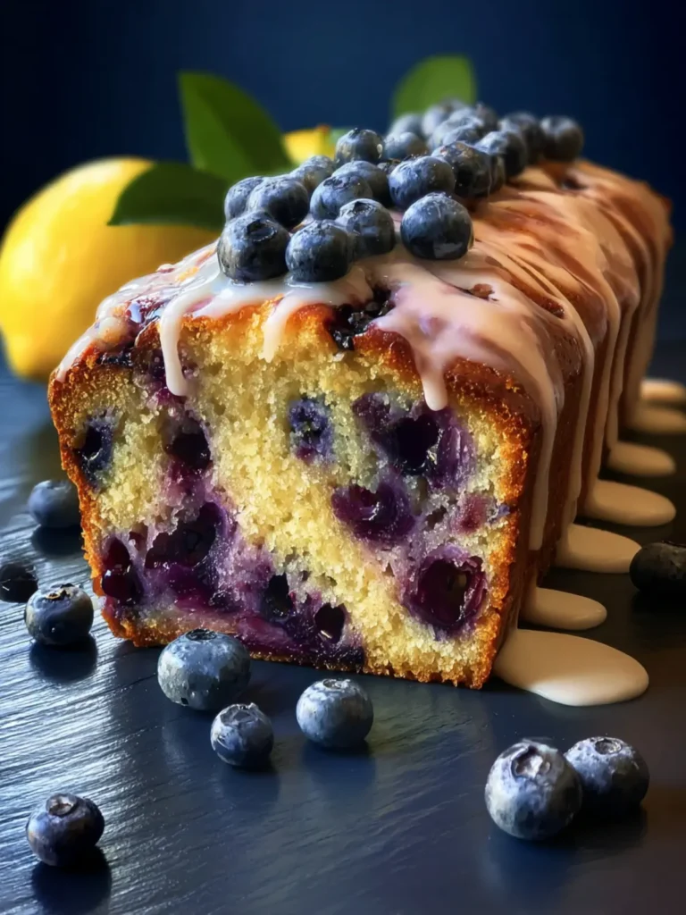 blueberry lemon loaf cake First Image
