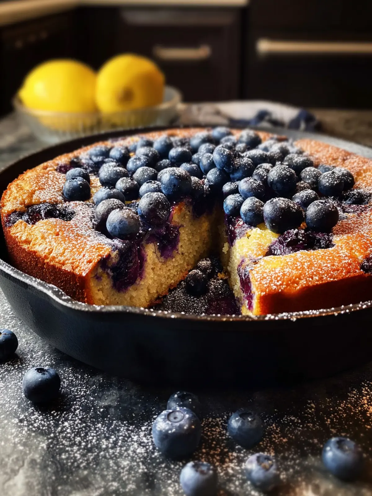 blueberry skillet cake First Image