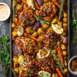 harissa sheet pan chicken First Image