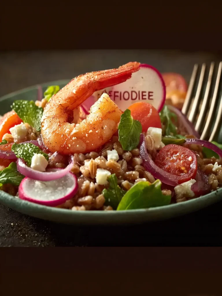 shrimp farro salad First Image