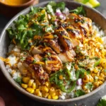 street corn chicken rice bowls First Image